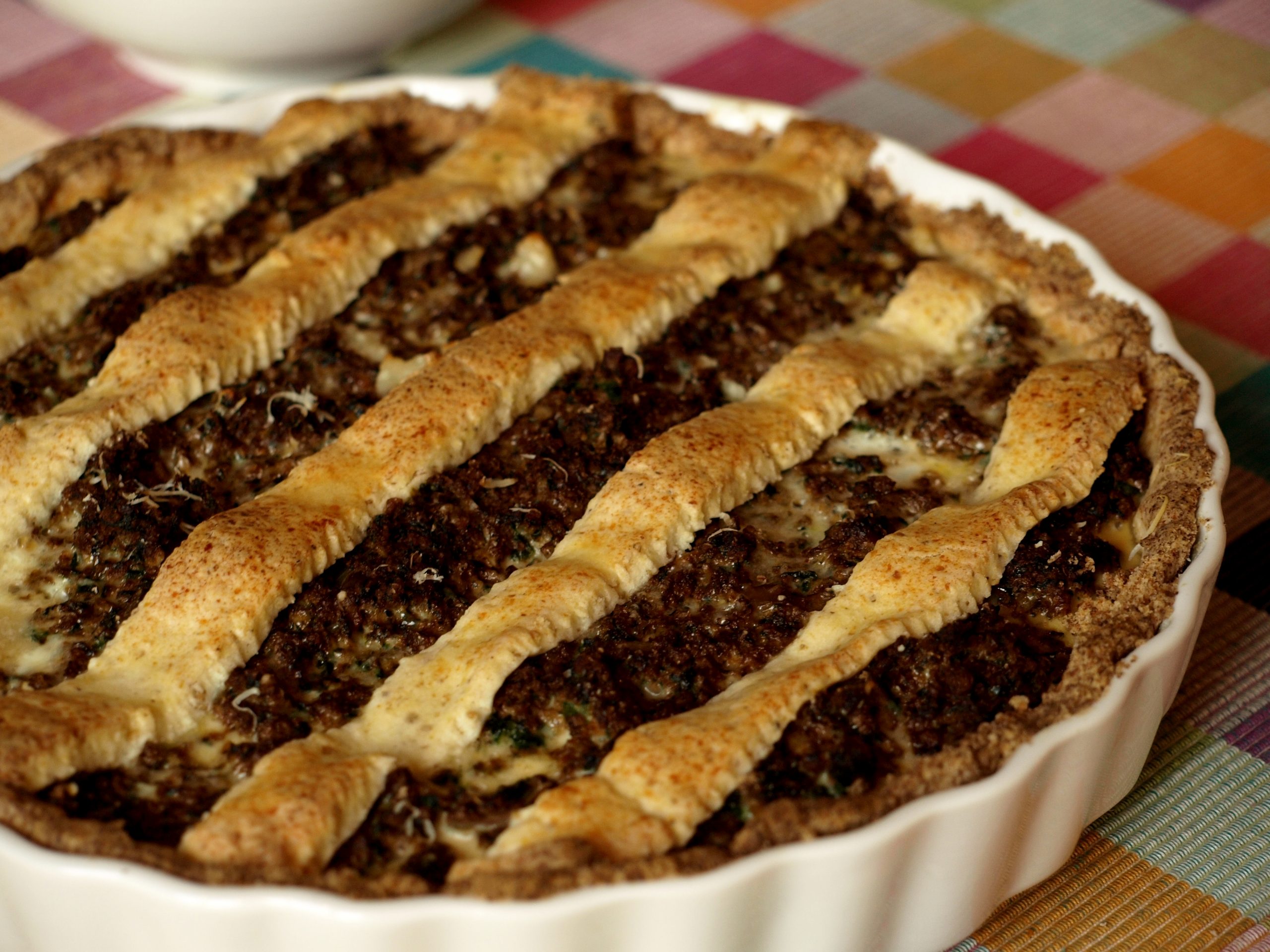 Glutenfri vegetarisk köttfärspaj