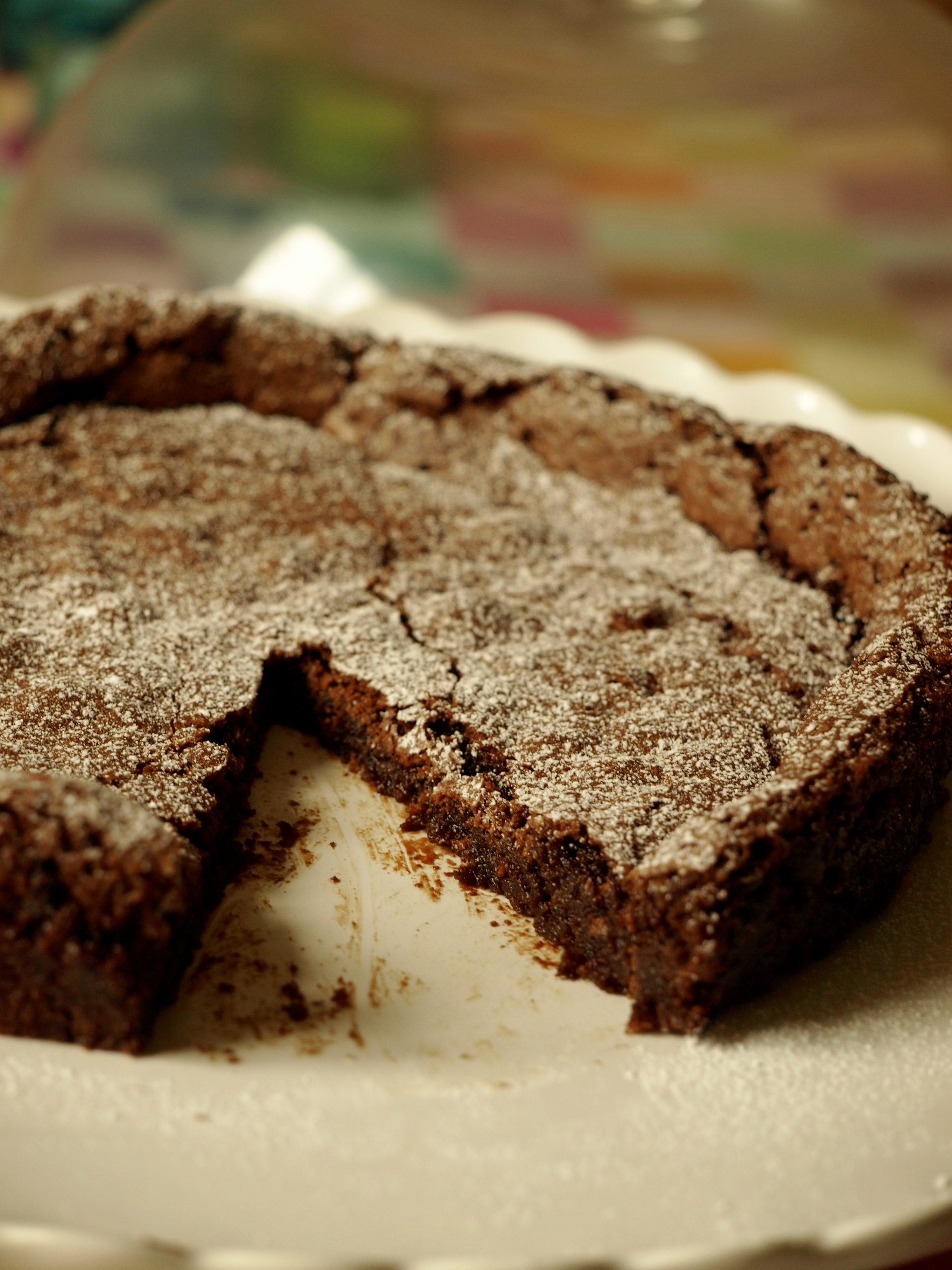 Glutenfri kladdkaka med mörk choklad