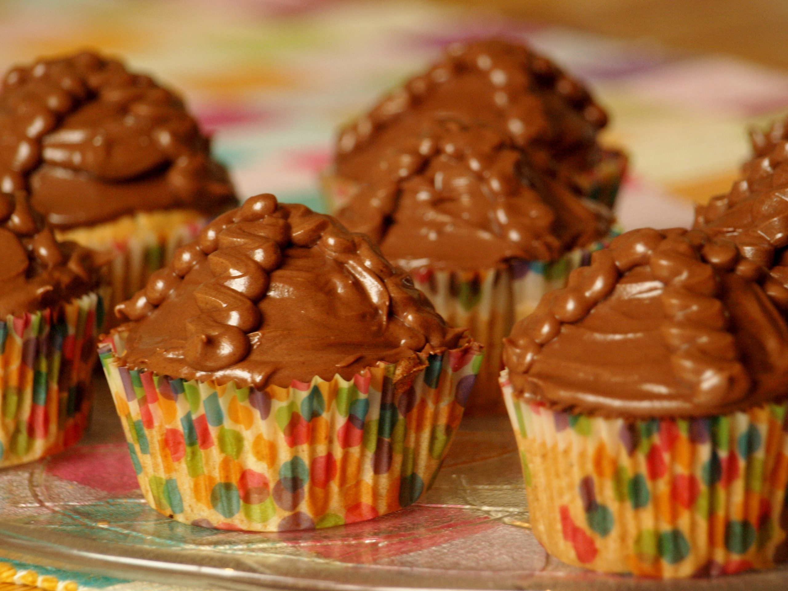 Glutenfria choklad- och banancupcakes